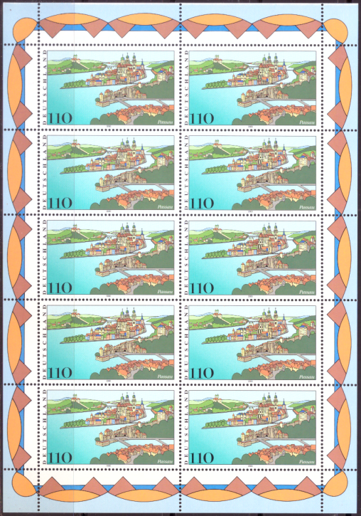 Briefmarken BRD (Bund) 2000, Mi.Nr. 2103 Kleinbogen, Bilder aus Deutschland (VI). Postfrisch
