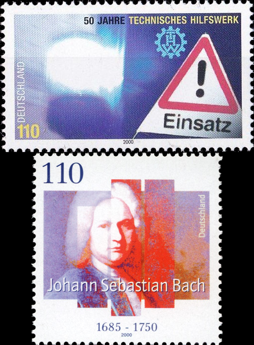 Briefmarken BRD (Bund) 2000, Mi.Nr. 2125, 2126. Postfrisch