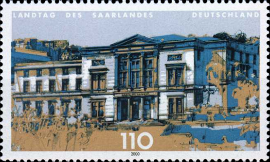 Briefmarken BRD (Bund) 2000, Mi.Nr. 2153. Landesparlamente in Deutschland (VIII). Postfrisch