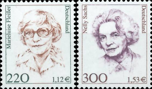 Briefmarken BRD (Bund) 2001, Mi.Nr. 2158-2159. Freimarken: Frauen der deutschen Geschichte (XX). Postfrisch