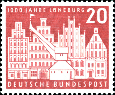 Briefmarken BRD (Bund) 1956, Mi.Nr. 230, 1000 Jahre Lüneburg. Postfrisch
