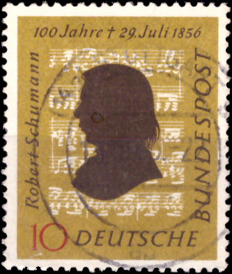 Briefmarken BRD (Bund) 1956, Mi.Nr. 234, Robert Schumann. Gestempelt