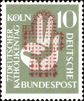 Briefmarken BRD (Bund) 1956, Mi.Nr. 239, Deutscher Katholikentag, Köln. Postfrisch