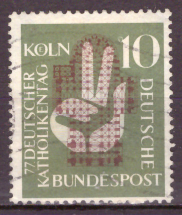 Briefmarken BRD (Bund) 1956, Mi.Nr. 239, Deutscher Katholikentag, Köln. Gestempelt