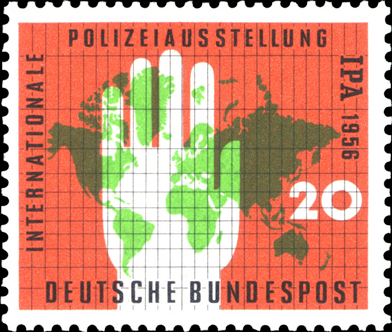 Briefmarken BRD (Bund) 1956, Mi.Nr. 240, Internationale Polizeiausstellung (IPA). Postfrisch