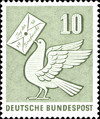 Briefmarken BRD (Bund) 1956, Mi.Nr. 247, Tag der Briefmarke. Postfrisch