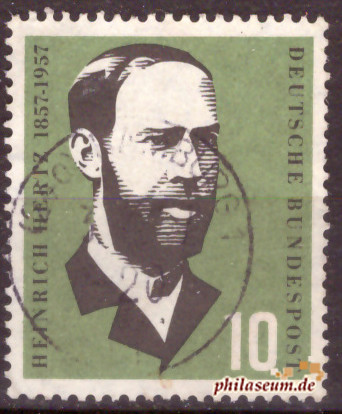 Briefmarken BRD (Bund) 1957, Mi.Nr. 252, Heinrich Hertz. Gestempelt