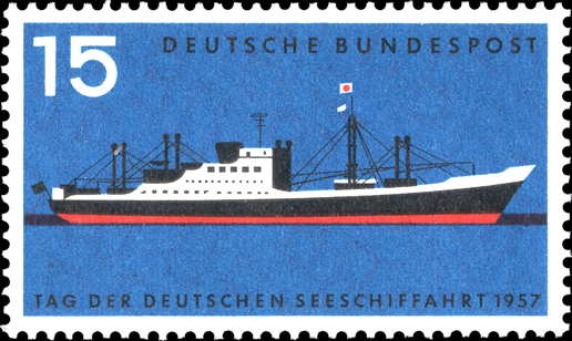 Briefmarken BRD (Bund) 1957, Mi.Nr. 257, Tag der deutschen Seeschifffahrt. Postfrisch