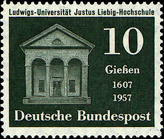 Briefmarken BRD (Bund) 1957, Mi.Nr. 258, 350 Jahre Ludwigs-Universität. Postfrisch