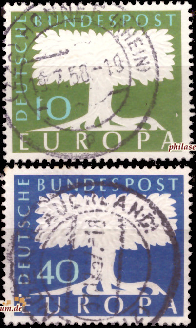 Briefmarken BRD (Bund) 1957, Mi.Nr. 268-269, Europa. Gestempelt