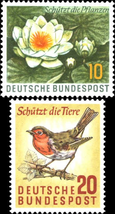 Briefmarken BRD (Bund) 1957, Mi.Nr. 274-275, Naturschutz. Postfrisch