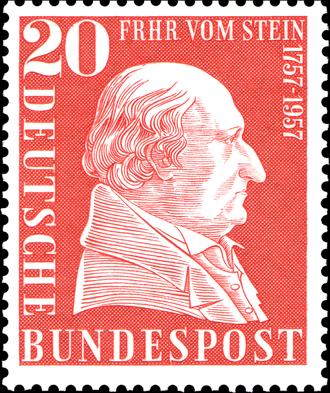 Briefmarken BRD (Bund) 1957, Mi.Nr. 277, Reichsfreiherr vom und zum Stein. Postfrisch