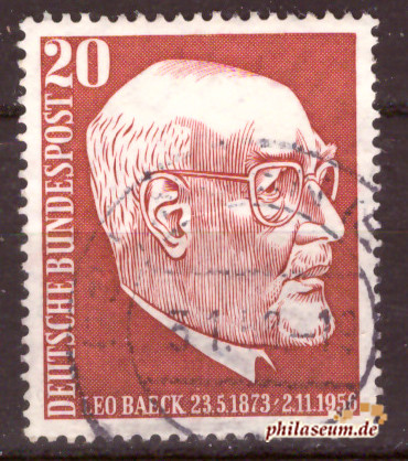 Briefmarken BRD (Bund) 1957, Mi.Nr. 278, Dr. Leo Baeck. Gestempelt