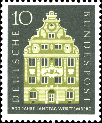 Briefmarken BRD (Bund) 1957, Mi.Nr. 279, 500 Jahre Landtag Württemberg. Postfrisch