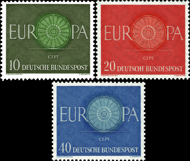 Briefmarken BRD (Bund) 1960, Mi.Nr. 337-339, Europa. Postfrisch
