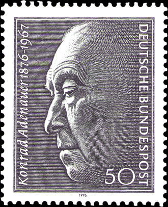 Briefmarken BRD (Bund) 1976, Mi.Nr. 876, Konrad Adenauer. Postfrisch