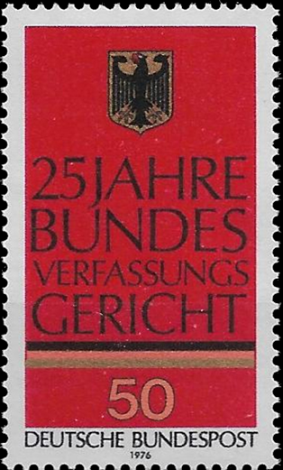 Briefmarken BRD (Bund) 1976, Mi.Nr. 879, Bundesverfassungsgericht. Postfrisch