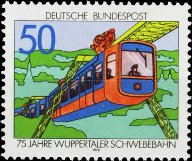 Briefmarken BRD (Bund) 1976, Mi.Nr. 881, Wuppertaler Schwebebahn. Postfrisch