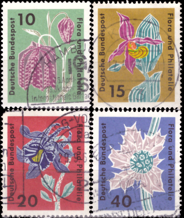 Briefmarken BRD (Bund) 1963, Mi.Nr. 392-395, Briefmarkenausstellung. Gestempelt