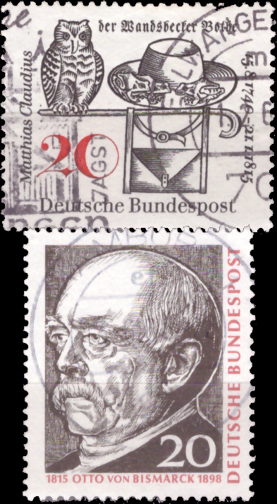 Briefmarken BRD (Bund) 1965, Mi.Nr. 462, 463, Gestempelt