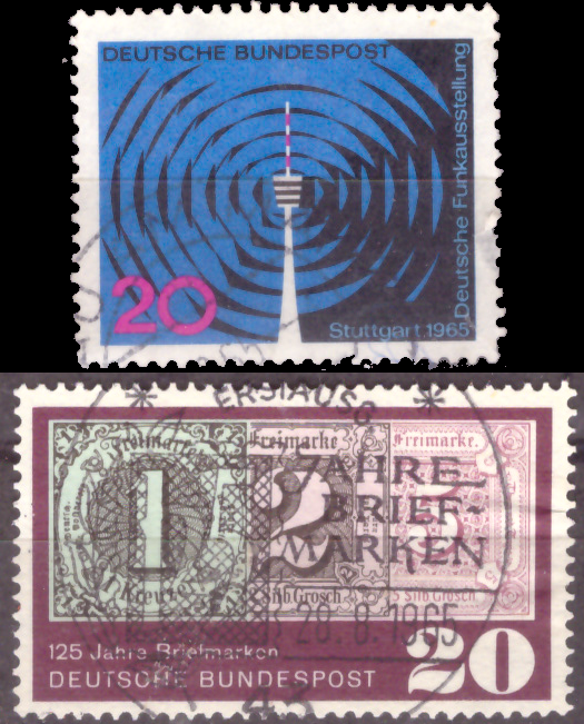 Briefmarken BRD (Bund) 1965, Mi.Nr. 481, 482, Gestempelt