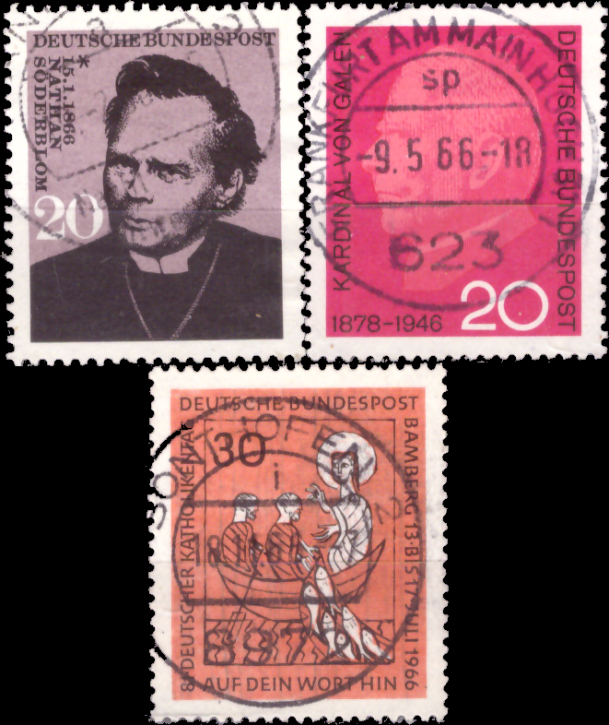 Briefmarken BRD (Bund) 1966, Mi.Nr. 504, 505, 515, Gestempelt