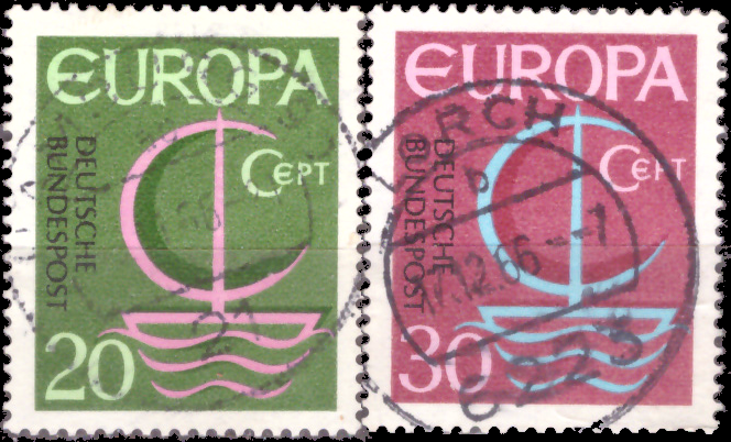 Briefmarken BRD (Bund) 1966, Mi.Nr. 519-520, Europa. Gestempelt