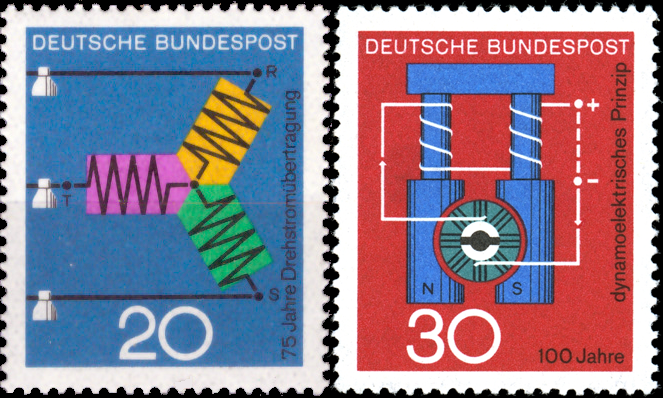 Briefmarken BRD (Bund) 1966, Mi.Nr. 521-522, Fortschritt in Technik und Wissenschaft. Postfrisch