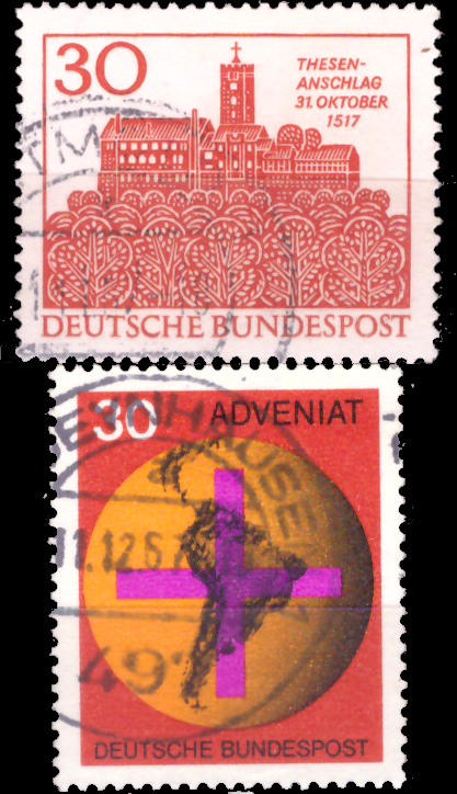 Briefmarken BRD (Bund) 1967, Mi.Nr. 544, 545, Gestempelt