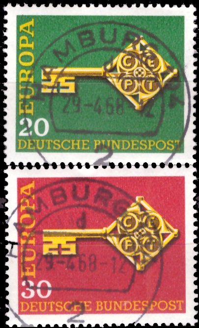 Briefmarken BRD (Bund) 1968, Mi.Nr. 559-560, Europa. Gestempelt