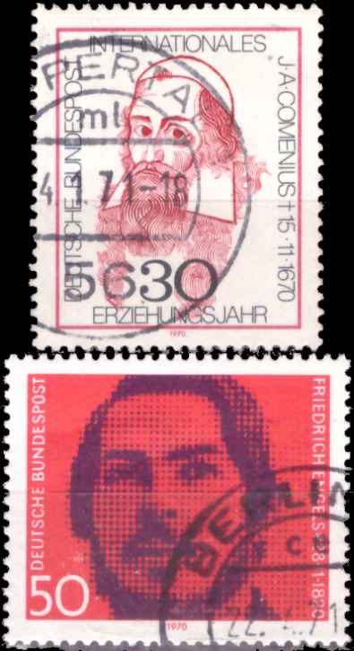 Briefmarken BRD (Bund) 1970, Mi.Nr. 656, 657. Gestempelt