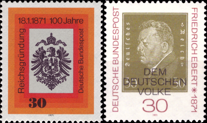 Briefmarken BRD (Bund) 1971, Mi.Nr. 658, 659. Postfrisch