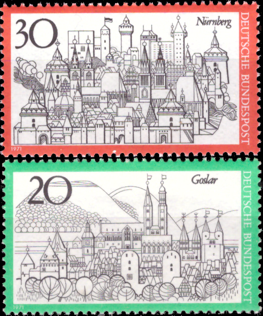 Briefmarken BRD (Bund) 1971, Mi.Nr. 678, 704, Postfrisch