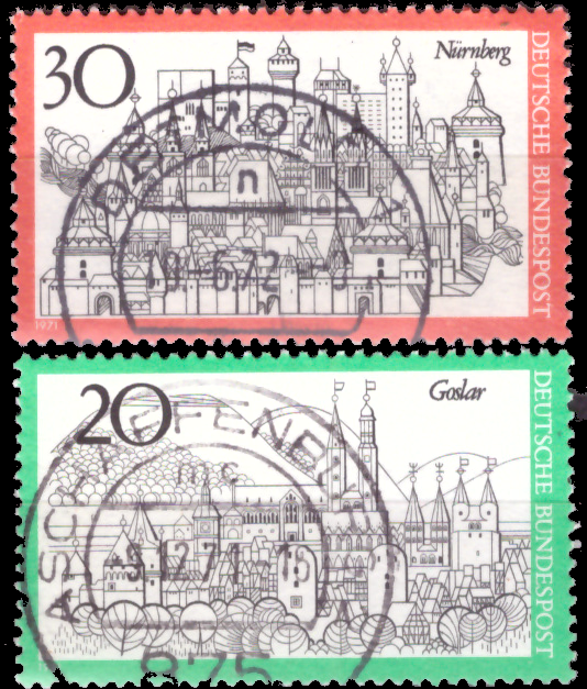 Briefmarken BRD (Bund) 1971, Mi.Nr. 678, 704, Gestempelt