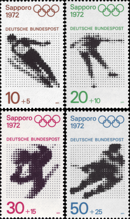 Briefmarken BRD (Bund) 1971, Mi.Nr. 680-683, Olympische Spiele 1972. Postfrisch