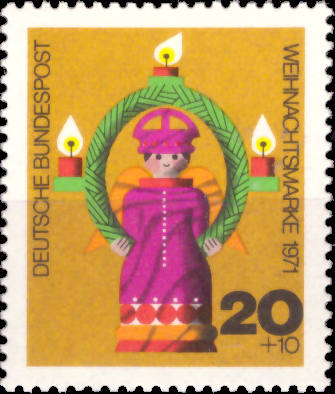 Briefmarken BRD (Bund) 1971, Mi.Nr. 709, Weihnachten. Postfrisch
