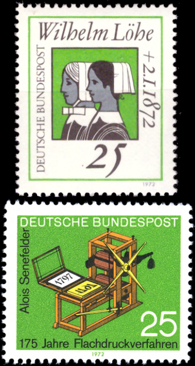 Briefmarken BRD (Bund) 1972, Mi.Nr. 710, 715. Postfrisch