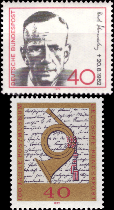 Briefmarken BRD (Bund) 1972, Mi.Nr. 738, 739. Postfrisch