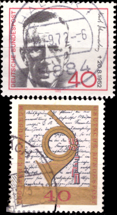 Briefmarken BRD (Bund) 1972, Mi.Nr. 738, 739. Gestempelt