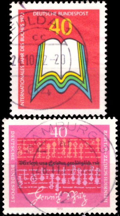 Briefmarken BRD (Bund) 1972, Mi.Nr. 740, 741. Gestempelt