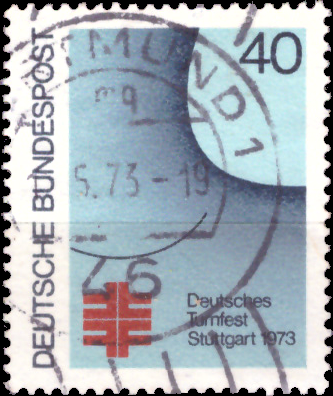 Briefmarken BRD (Bund) 1973, Mi.Nr. 763. Deutsches Turnfest, Stuttgart. Gestempelt
