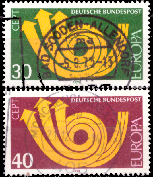 Briefmarken BRD (Bund) 1973, Mi.Nr. 768-769. Europa. Gestempelt