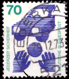 Briefmarken BRD (Bund) 1973, Mi.Nr. 773. Freimarke: Unfallverhütung (II). Gestempelt