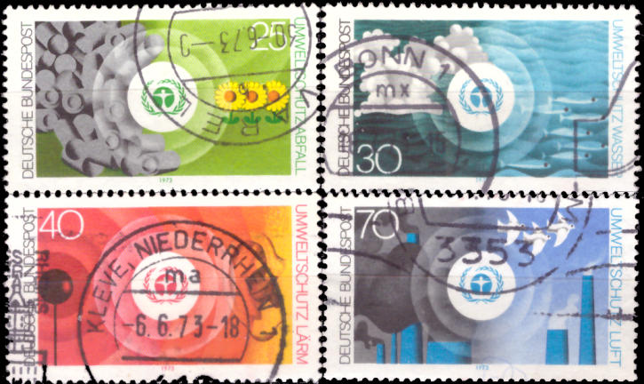 Briefmarken BRD (Bund) 1973, Mi.Nr. 774-777. Umweltschutz. Postfrisch