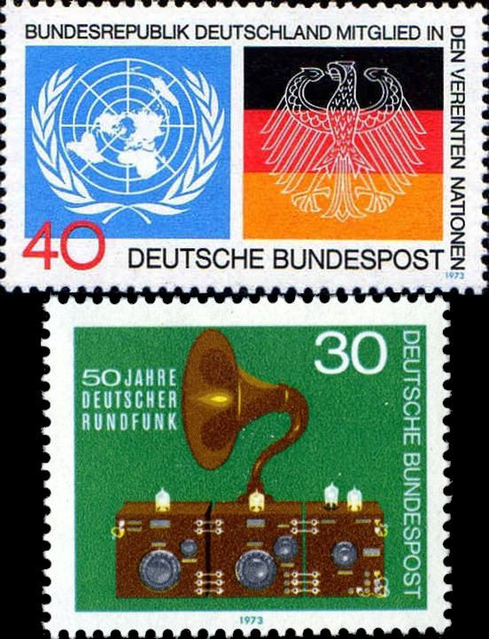 Briefmarken BRD (Bund) 1973, Mi.Nr. 781, 786. Postfrisch