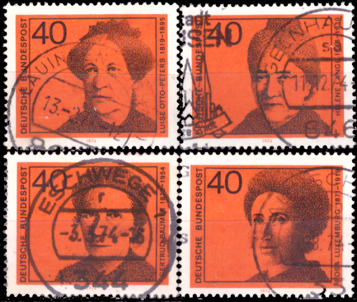 Briefmarken BRD (Bund) 1974, Mi.Nr. 791-794, Bedeutende deutsche Frauen (I). Gestempelt
