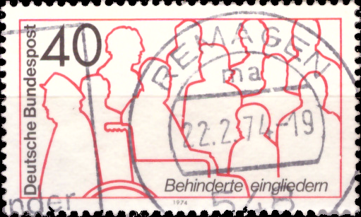 Briefmarken BRD (Bund) 1974, Mi.Nr. 796, Rehabilitation Behinderter. Gestempelt