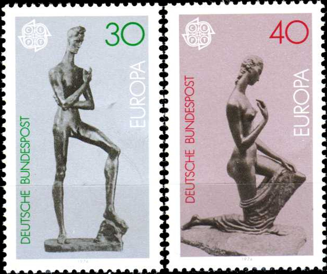 Briefmarken BRD (Bund) 1974, Mi.Nr. 804-805, Europa: Skulpturen. Postfrisch