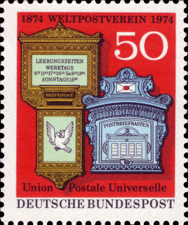Briefmarken BRD (Bund) 1974, Mi.Nr. 825, Weltpostverein. Postfrisch
