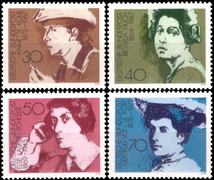 Briefmarken BRD (Bund) 1975, Mi.Nr. 826-829, Bedeutende deutsche Frauen (II. Postfrisch